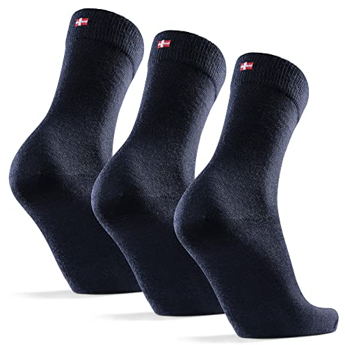 DANISH ENDURANCE Merinowolle Socken (Marineblau - 3 Paare, EU 39-42)