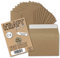 100x Briefumschläge DIN C6 Kraftpapier - Braun - Vintage Recycling Kuverts mit Haftklebung - 114 x 162 mm