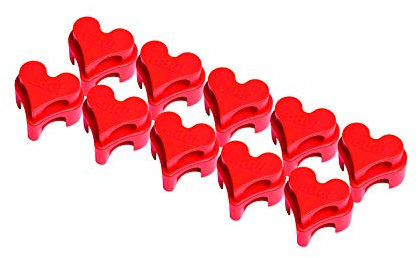 Addi AD4347 Maschensicherungs-Herzchen, Kunststoff, Rot, 5,5-10mm