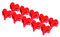 Addi AD4347 Maschensicherungs-Herzchen, Kunststoff, Rot, 5,5-10mm