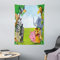ABAKUHAUS Tier Wandteppich, Kinder Großwild aus Weiches Mikrofaser Stoff Waschbar ohne Verblassen Digitaldruck, 110 x 150 cm, Grün Himmelblau