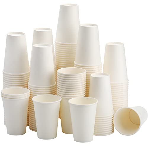 Tebery 300 x 6oz Einwegbecher Papier Kaffeebecher, 180ml Coffee-to-Go Papier Tassen Edles Design Papierbecher Für Cappuccino Latte Macchiato Milchkaffee