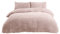 Sleepdown Teddy Fleece Duvet Cover Quilt Bedding Set with Pillow Cases Thermal Warm Cosy Super Soft - Blush Pink - Single