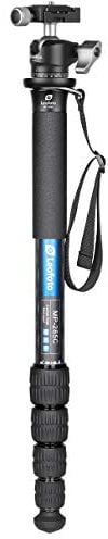 Leofoto Killer Kit MP-285C + LH-25 Ball Head 5 Section CF Travel Monopod Carbon Fiber 60 Tall 17 Folded 1/4 & 3/8