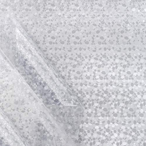 Abwaschbar Tischdecke Tischschutz Halbtransparent Durchsichtig 0,2mm Steine Muster Oval 180x137cm