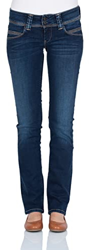Pepe Jeans Damen Jeans Venus - Regular Fit - Blau - Ultra Dark, Größe:27W / 32L, Farbvariante:Ultra Dark PL204175H06