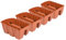 PAFEN 4 fioriere sospese – 39,5 x 28,5 x 20,5 cm, vaso per piante da balcone, ringhiera, terracotta
