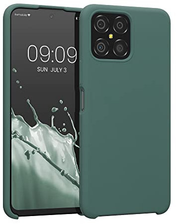 kwmobile Carcasa Compatible con Honor X8 Funda - Case TPU y Silicona antigolpes - Apto Carga inalámbrica - Verde Bosque