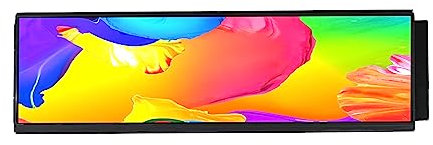 VSDISPLAY 12.6 Inch IPS LCD Monitor 1920x515 Display with Mini HD-MI to HD-MI Cable Kit,Fit for DIY Y60 PC Case Screen