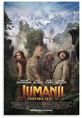 NANXIANG Jumanji The Next Level Filmposter Hintergrund Wandposter Druck Foto Kunst Malerei Leinwand Poster Ho