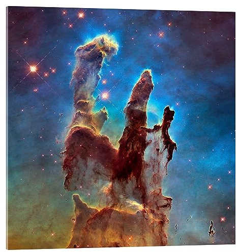 Posterlounge Säulen der Schöpfung im Adlernebel Acrylglasbild | 70 x 70 cm von NASA Wandbilder Wanddeko