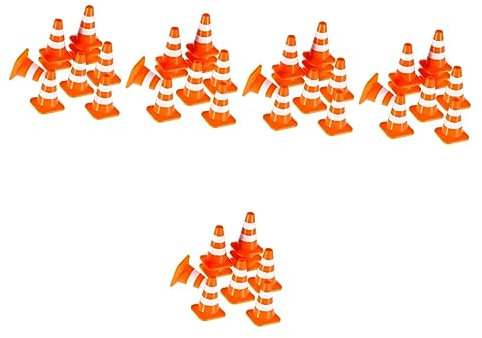 Toyvian 50 Stück Spielzeug-straßenschild Mini-leitkegel Sicherheitsleitkegel Leitkegel Hut Kleine Leitkegel Winzige Verkehrskegel Feldkegelmarker Plastik Sandkasten Kind Konstruktionskegel