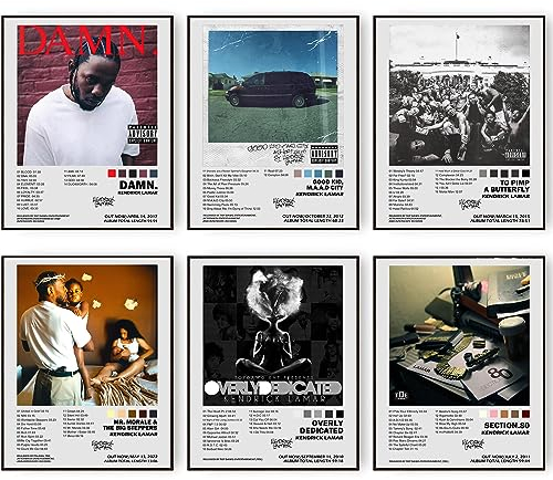 Kendrick Lamar signierte limitierte Poster, Musikalbum, Poster, Druck, ästhetische Leinwand, Wandkunstdrucke, Mädchen und Jungen, Teenager, Schlafsaal, Schlafzimmer, Zimmer, Wanddekoration (20,3 x