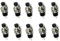 Switian 10 Pcs SPST 7mm Mini Bouton Momentanés Poussoir Interrupteur Normal Ouvert 250V 2A Noir
