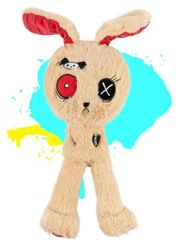 soxo Gus Fink Horror Kuscheltier Katze Plüschtier Hase Halloween Kuscheltiere Emo Plushie Beiges Kaninchen