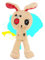 soxo Gus Fink Horror Kuscheltier Katze Plüschtier Hase Halloween Kuscheltiere Emo Plushie Beiges Kaninchen