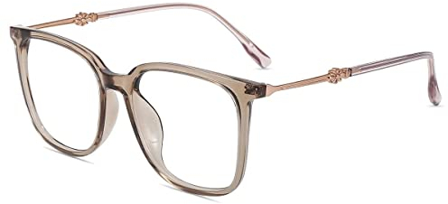 Firmoo Blaulichtfilter Brille Damen Herren Übergröße Quadrat Anti Blaulicht Computerbrille Entspiegelt ohne Sehstärke Blaulicht UV Schutzbrille für Bildschirme Gaming Bluelight Filter