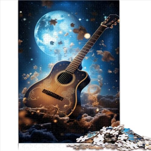 Schwierige schwere Puzzles, Galaxie-Gitarre, 1000 Teile, Puzzles für Erwachsene und Kinder, Holzpuzzle für Erwachsene und Kinder, Denksport-Puzzle, 1000 Teile (50 x 75 cm)