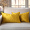Slozzi 2er Set Samt Kissenbezüge Haushalt Dekokissen Dekorative Kissenhülle Weich Sofakissen für Sofa Schlafzimmer Wohnzimmer 30x50 cm Glänzendes Gold