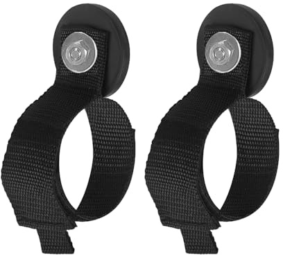2 Stück Magnetische Haken, Klettband Kabelbinder, Robuster Verlängerungskabel Halter, Kabellose Werkzeugaufbewahrung zum Aufhängen Von Kabeln, Schläuchen, Werkstatt, Seil, Garten