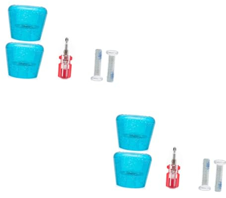 TOYANDONA 2 Sätze Stopper Für Rollschuhe Volltreffer Skates Jam Plugs Bremse Für Rollschuhe Skate-stecker Klemmstopfen Für Rollschuhe Pailletten Gummi Doppelreihe Rollschuhmatte Stahl