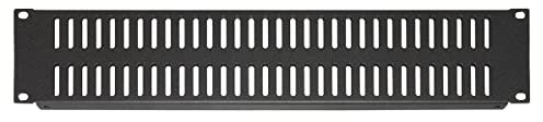 Connetto - Blindblende belüftet 2 Einheiten für 19 Rackschränke schwarz Schrauben im Lieferumfang enthalten