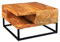 Riess Ambiente Massivholz Couchtisch Giant 60cm Natur Sheesham Stone Finish Metall schwarz mit Ablage Beistelltisch Sofatisch Holztisch Wohnzimmertisch Wohnraumtisch