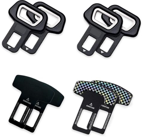 Seat Belt Buckle, 8 PCS Seat Belt Buckle Adapter, Car Parts, Suitable for Most Cars and Trucks Car Parts, Mixed Set, Black