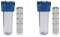 WK Contenitore Filtro 10 3/4 Tipo 3 Pezzi Staffabili con Cartuccia in Nylon lavabile e riutilizzabile 10 - Made in Italy - Struttura Robusta e Versatile per Filtrazione dell'Acqua (Confezione da 2)