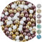 EinsSein 1kg Confetti perle di cioccolato Mix 1 cm bianco-oro-rosa - matrimonio battesimo nascita comunione confettata cresima nascita confettis alla laurea decorazioni bimba bomboniere senza mandorla
