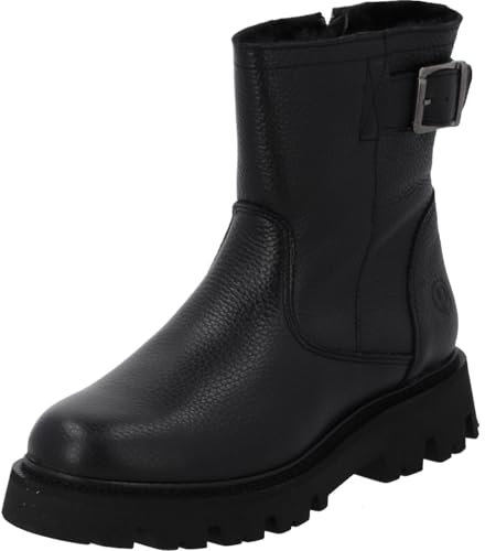 Palado Stiefeletten Damen Ensah – bequeme Boots Made in Portugal – mit Schurwolle gefütterte Stiefel – modische Winterschuhe Schwarz UK7 - EU40