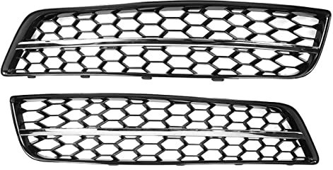 QRMZJF Honeycomb Auto-Frontstoßstangen-Nebelscheinwerfer-Kühlergrill, for Audi, for A3 8P 2009–2013 8P0807682J 8P0807681AA A3 8P Nebelscheinwerfer-Kühlergrill Nebelscheinwerfergitter(Silver)