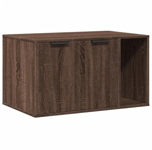 vidaXL Katzenklo Schrank, Katzenschrank Katzentoilette, Beistelltisch Katzenhaus, Katzenmöbel Verstecktes Design, Braun Eichen-Optik Holzwerkstoff