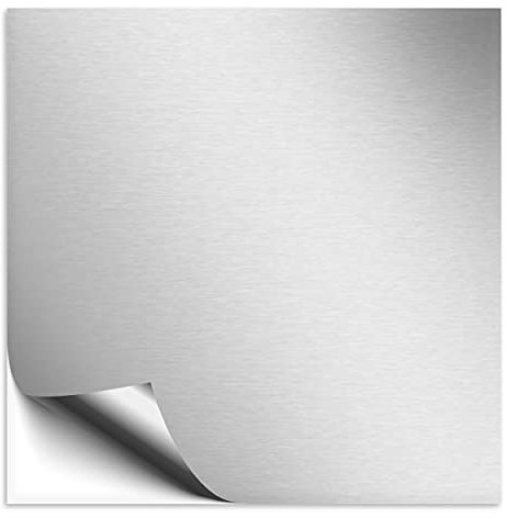 10 Stück Fliesenaufkleber 10x10 cm silbergrau matt, selbstklebende Fliesenfolie für Küche & Bad, mit Aufkleber Fliesen einfach überkleben