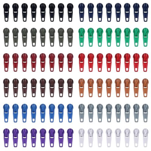 DOITEM 96 Stück #3 Buntes Reißverschluss-Reparaturset Schieberegler 12 Farben Zur Verwendung In Näh Für Die Geldbörse, Hose, Jacken, Koffer, Kleidung, Gepäck, Rucksäcke