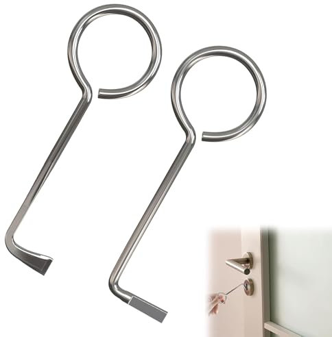 BuntbartschlüSsel, Dietrich Set Profi, 2 Stück UniversalschlüSsel für ZimmertüRschloss, öFfnet Nahezu Jede TüR, TüRfallengleiter, TüRöFfnungswerkzeug für Buntbart Schloss öFfner