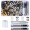 FOGAWA 140 Sets (280pcs) Ösen Werkzeug Kit 8mm Ösen Set Metallösen Kupfer Ösen Scheiben Planenösen 4 Farben Grommet Ösen mit Werkzeugset für Leder, Zelte, Markisen, Schuhe
