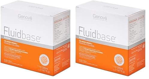 Fluidbase Rederm | Colágeno Bebible | Antiaging | Combate el Envejecimiento Cutaneo | Estimula la Síntesis de colágeno y elastina | 20 sobres (Paquete de 2)