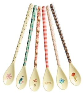 Rice Latte Löffel aus Melamin - All You Need is Love and... Prints - 6 Stück