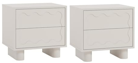 Vente-unique - Nachttisch Aneza -L 50cm x B 38cm x H 48cm- MDF - beige