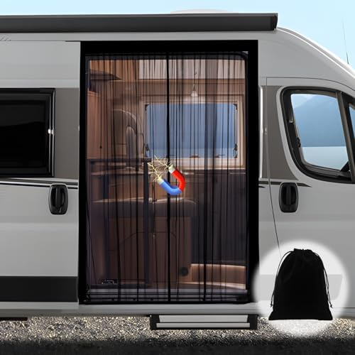 YGYQZ Moskitonetz Magnetisch für Van Schiebetür/Heckklappe 210 * 150 cm | Insektenschutz für Wohnmobile & Camper, Universel für verschiedene Automodelle, feine Maschen