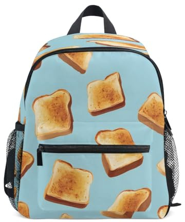 Sac à dos pour enfant avec motif tranches de pain grillé, sac à dos pour garçon, sac d'école maternelle, sac de voyage pour fille