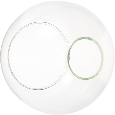 LIFKOME Kugellampenschirm Einfach zu Ersetzen aus Klarem Glas mit Doppelter Öffnung Moderner Runder Hohe Lichtdurchlässigkeit für Zuhause und Landhausstil