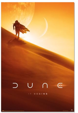 Grupo Erik Dune It Begins Poster Kunstdruck Merch | Poster Deko Wohnzimmer oder Deko Schlafzimmer - Deko Zimmer - Größe 61 x 91 - Offizieller Dune Fanartikel