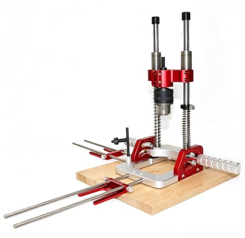 CEIEVER Bohrständer mit Bohrfutter für Handbohrmaschine & Akkuschrauber – 0-60° Winkel-einstellbare Bohrführung – Mobile Präzisions-Bohrhilfe aus Aluminium für Holzbearbeitung & DIY