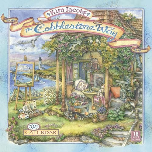 The Cobblestone Way Wandkalender 2025, 16 Monate Kunstkalender von Kim Jacobs, 30,5 x 30,5 cm