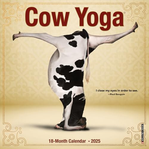 Cow Yoga 2026 7 X 7 Mini Wall Calendar