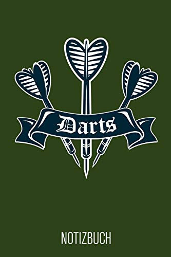 Darts Notizbuch: Grünes liniertes Dart Notizheft für Dartspieler ca DIN A5 weiß liniert 110 Seiten