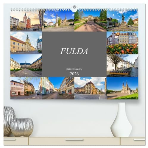 Fulda Impressionen (hochwertiger Premium Wandkalender 2026 DIN A2 quer), Kunstdruck in Hochglanz: Zu Besuch in der wunderschönen Domstadt Fulda (CALVENDO Orte)