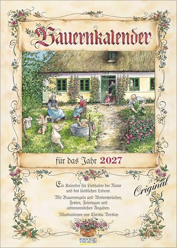 Bauernkalender 2027: Wandkalender mit Bauernweisheiten und passenden Bildern. DIN A3.
